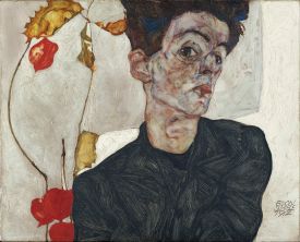Egon Schiele - Artist Self-Portrait with Physalis Vienna
