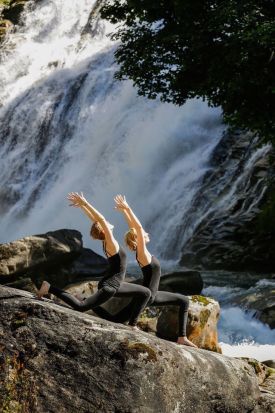 Open-air Yoga classes in the Austrian resort of Bad Gastein, alps, breathing, health, wellbeing ,Haus Hirt Hotel