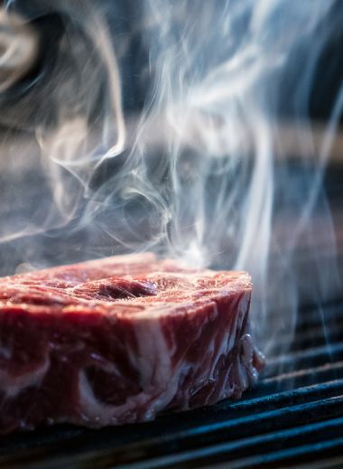 Grilled Beef over open Flame fire pit by Chef Rocco | Borgo Eibn Mountain Lodge | The Aficionados