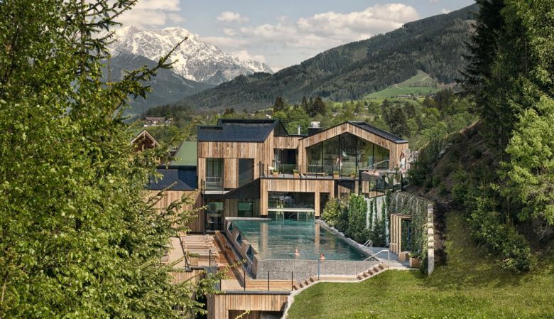 The modern day hotel & spa, Forsthofgut in Leogang Austria, with a 400-year history