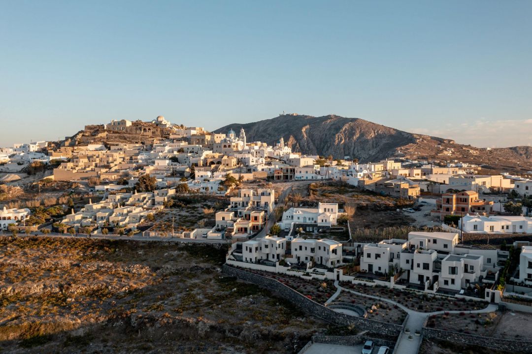 The ancient mountain-top village of Pyrgos, Santorini | Apikia Suites Pyrgos Santorini | Design Hotel Greece | The Aficionados 