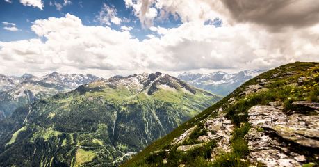 Arial photograph of Stubnerkogel, Hohe Tauern, Bad Gastein, the alps in Austria
