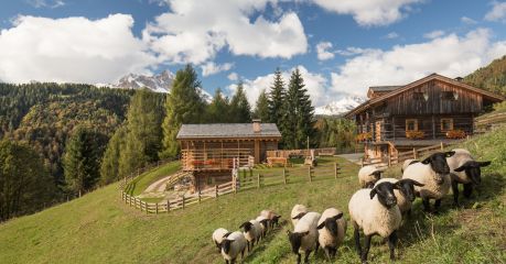 Borgo Eibn Mountain Lodge overlooks the Carnic Alps in Sauris, Friuli Venezia Giulia, Italy. A boutique hotel, spa & restaurant with chalet style accommodation.