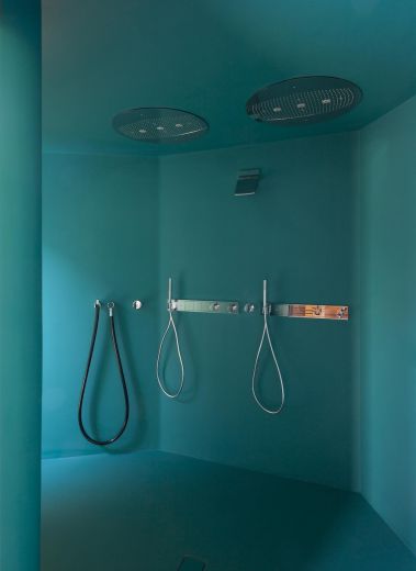 Marine Green Bathroom desgined by Architect Othmar Barth | Seehotel Ambach
