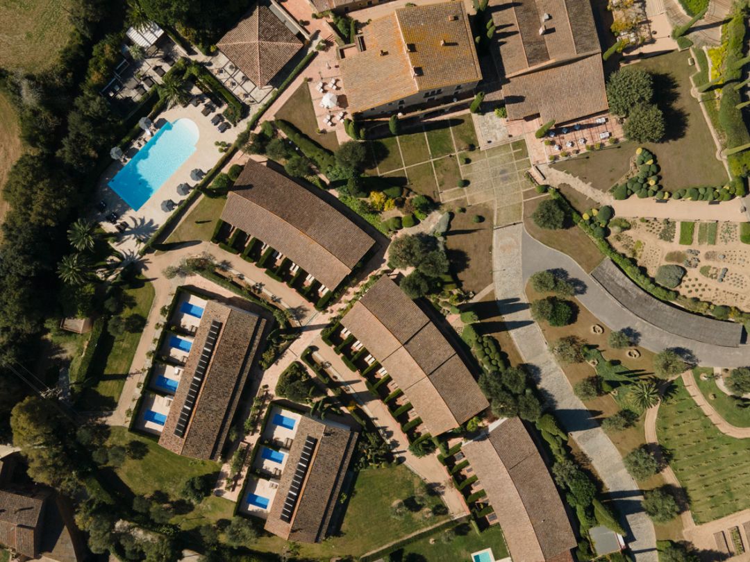 Mas De Torrent Girona in L'Emporda Spain | Luxury hotel Spa and Gourmet Restaurant 5 Stars close to Costa Brava | Aerial Photo 