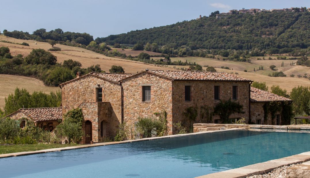 Traditional stone buildings of Tuscany - here the FOLLONICO B&B boutique guesthouse in Montefollonico, Italy