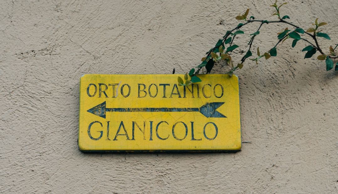 Museo Orto Botanico di Roma | Botanica Gardens | The Aficionados Yellow Signage 