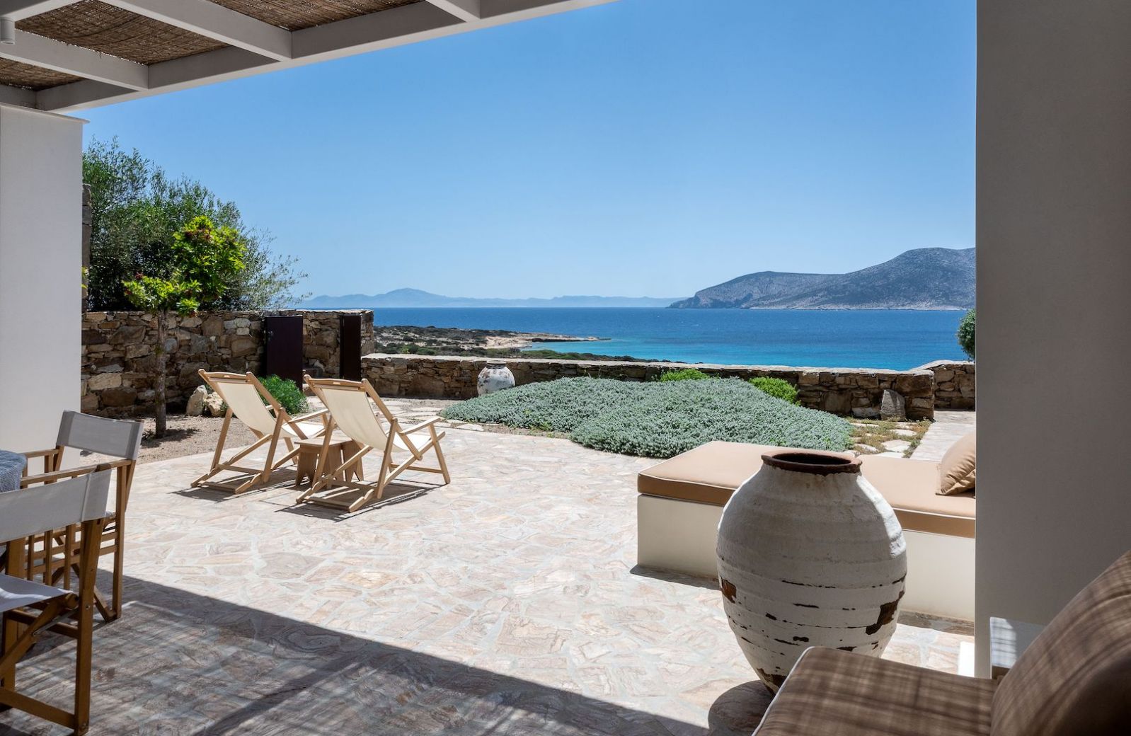 Infinity Views from Eros Keros Villas, on the slow-pace Cyclades island of Koufonisia