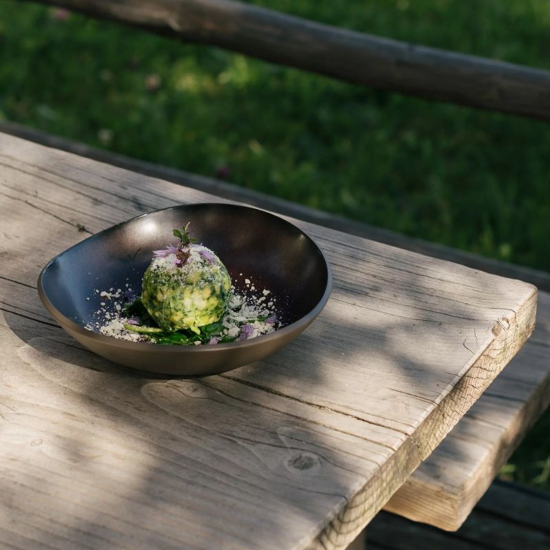 Herb Dumplings  Knödel Regional mountain food  modern traditional | Chef Daniel Sanin - Inspired by Forests, Alps, Design & Heritage | vigilius mountain resort | South Tyrol, Italy