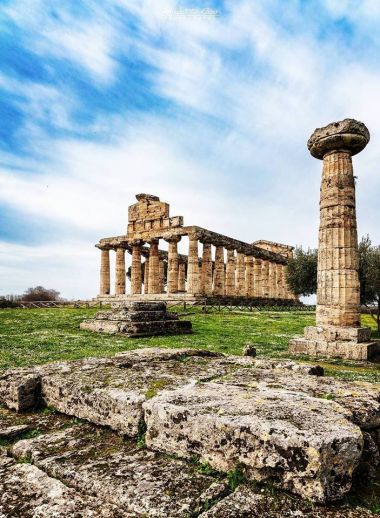 Paestum Temples in Cilento Southern Italy is a UNESCO World Heritage Site, ancient Greek temples