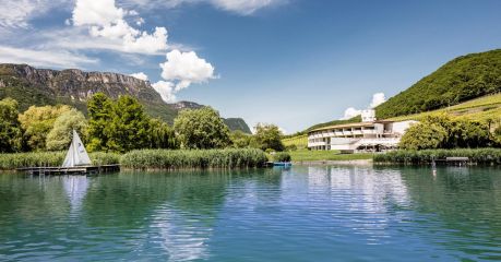 Caldaro al Lago/Kaltern View from Seehotel Ambach, South Tyrol Italy 