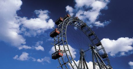 Riesenrad/ Fun wheel over Vienna, Austria